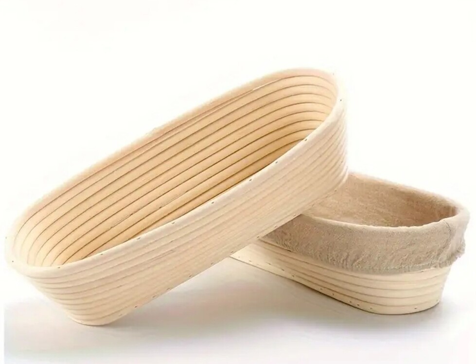 Bambu Mayalama Sepeti - Oval - Ebat:(28×15×9 )cm- BEZLİ