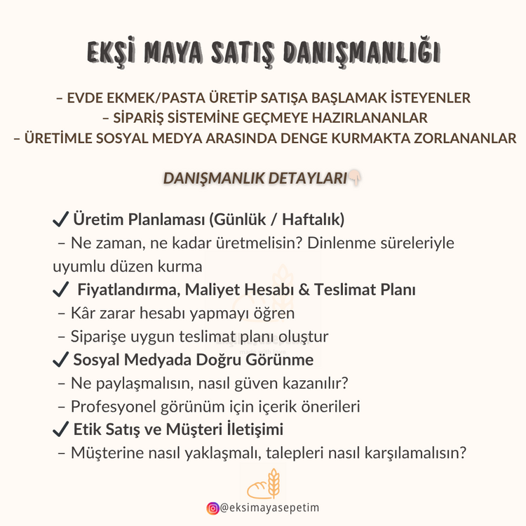 Ekşi Maya Satış Danışmanlığı