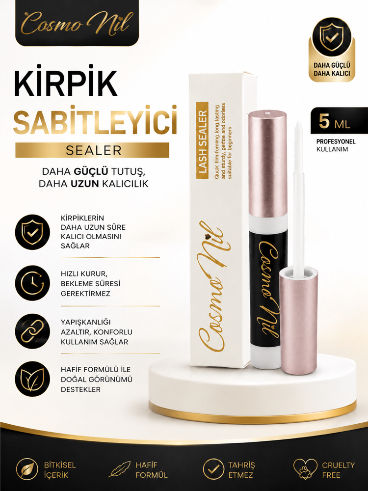Kirpik Sabitleyici (Lash Sealer) Şeffaf 5 ml – Uzun Süre Kalıcılık