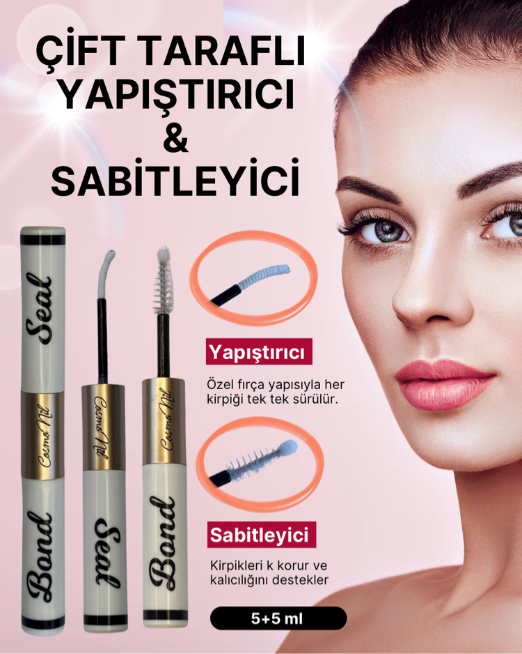 Güçlü Kirpik Yapıştırıcısı & Sabitleyici Şeffaf – 7-10 Gün Kalıcı