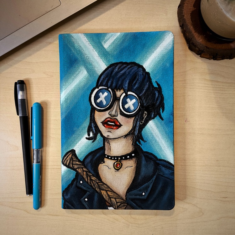 Blue XGirl - El Çizimi A5 Defter