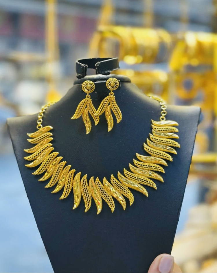 Altın kaplama yaprak set