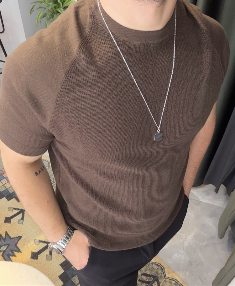 Dokulu premium triko tişört