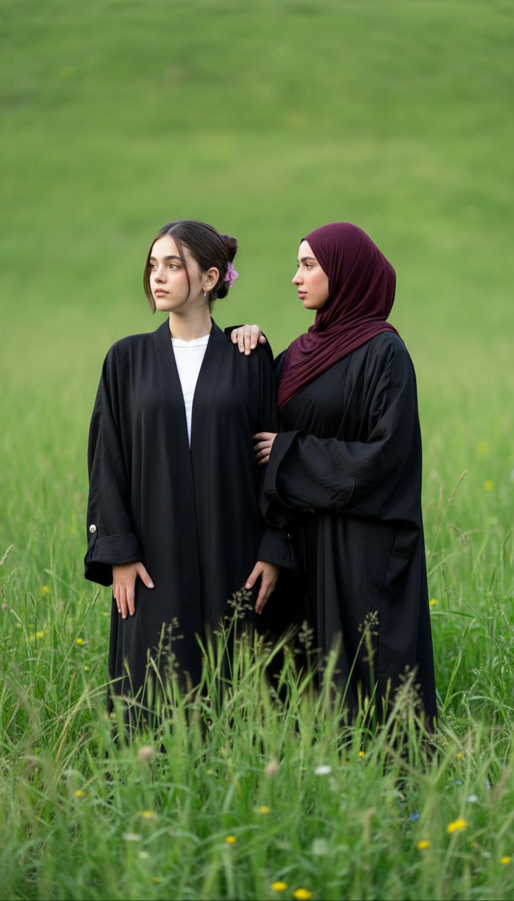 modal kolu dügme detayli abaya