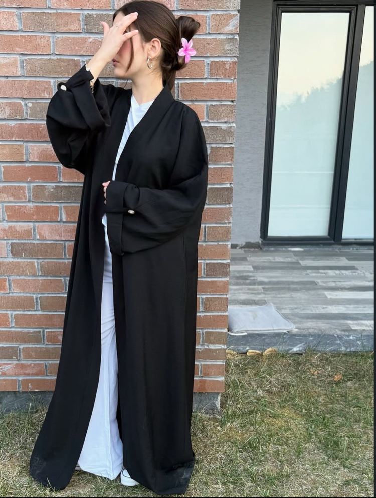 modal kolu dügme detayli abaya