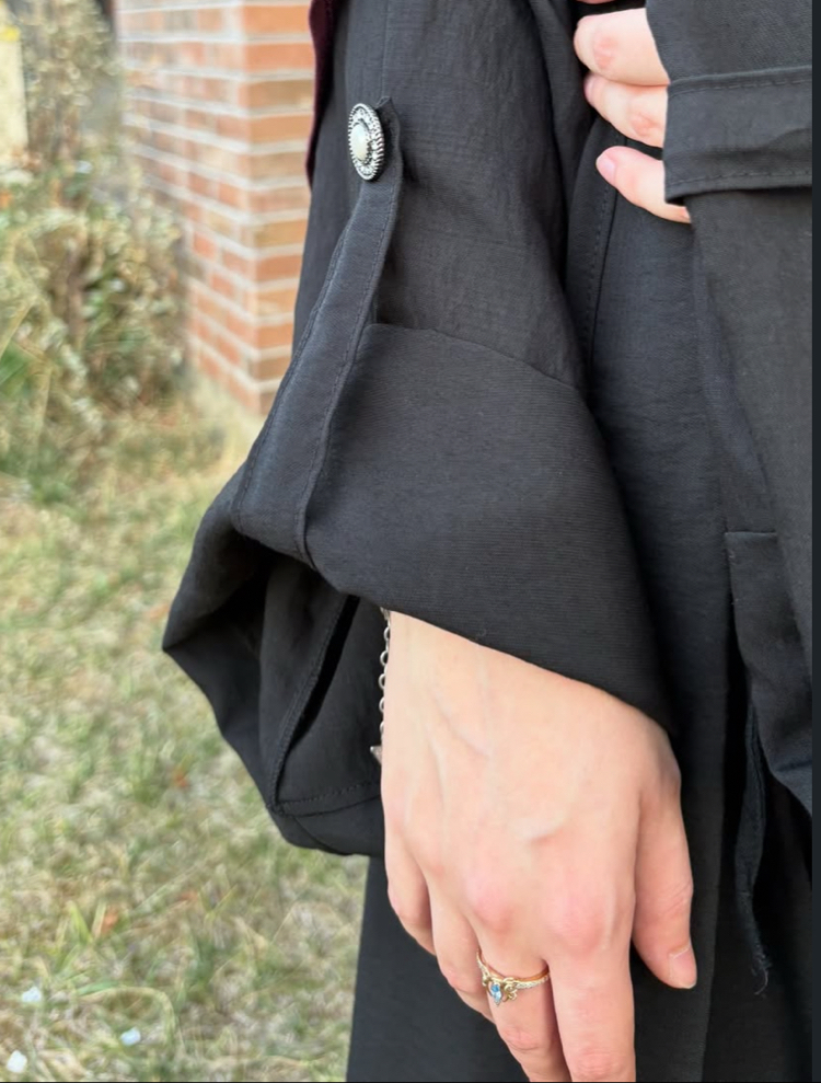 modal kolu dügme detayli abaya