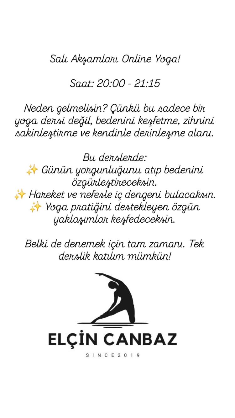 Salı Akşamı Online Yoga
