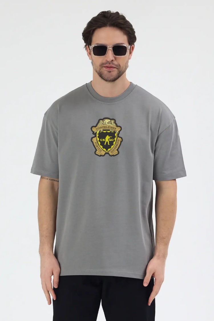 Cs Go Nakış İşlemeli Unisex Oversize T-Shirt