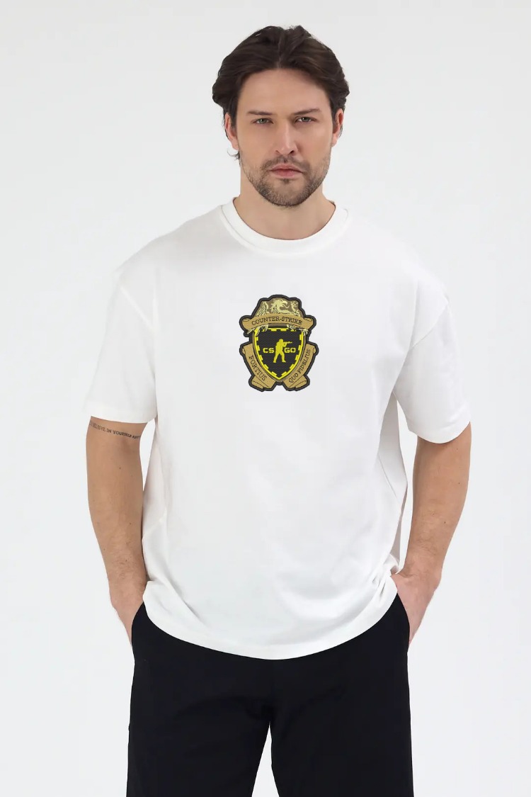 Cs Go Nakış İşlemeli Unisex Oversize T-Shirt