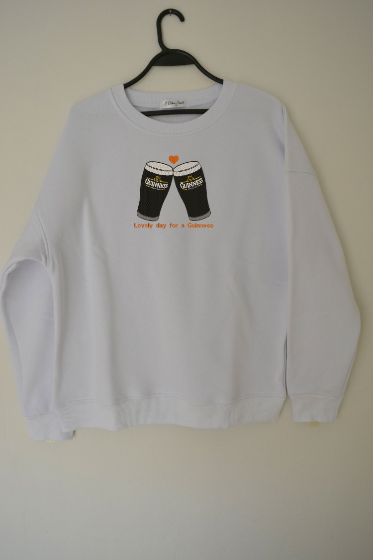 Guinness Nakış İşlemeli Unisex Oversize Sweatshirt