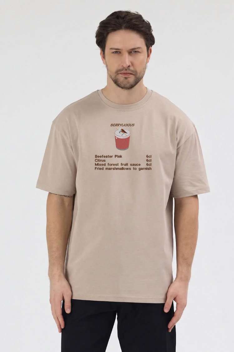 Berrylicious Nakış İşlemeli Unisex Oversize T-Shirt