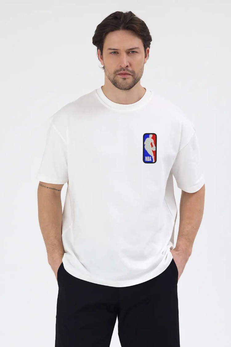 NBA Nakış İşlemeli Unisex Oversize T-Shirt
