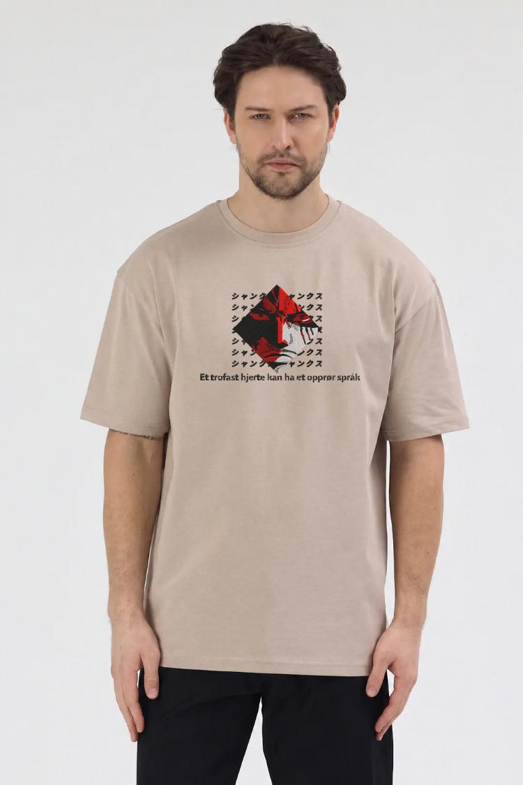 Shanks Nakış İşlemeli Unisex Oversize T-Shirt