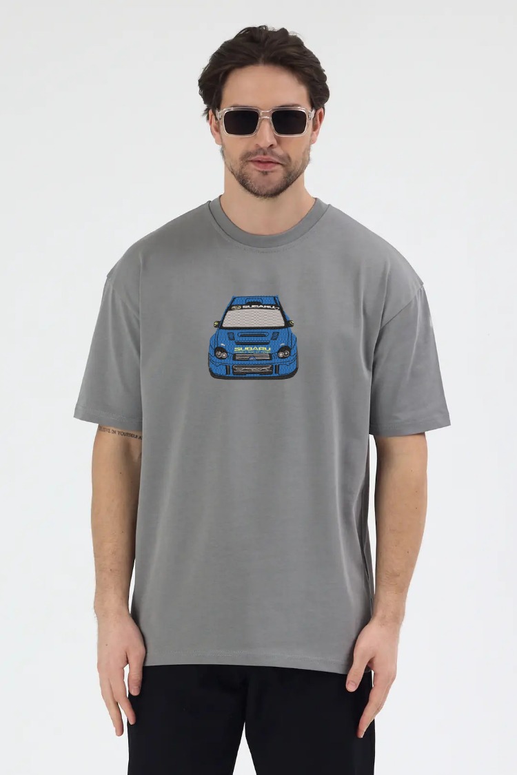 Subaru Impreza Nakış İşlemeli Unisex Oversize T-Shirt