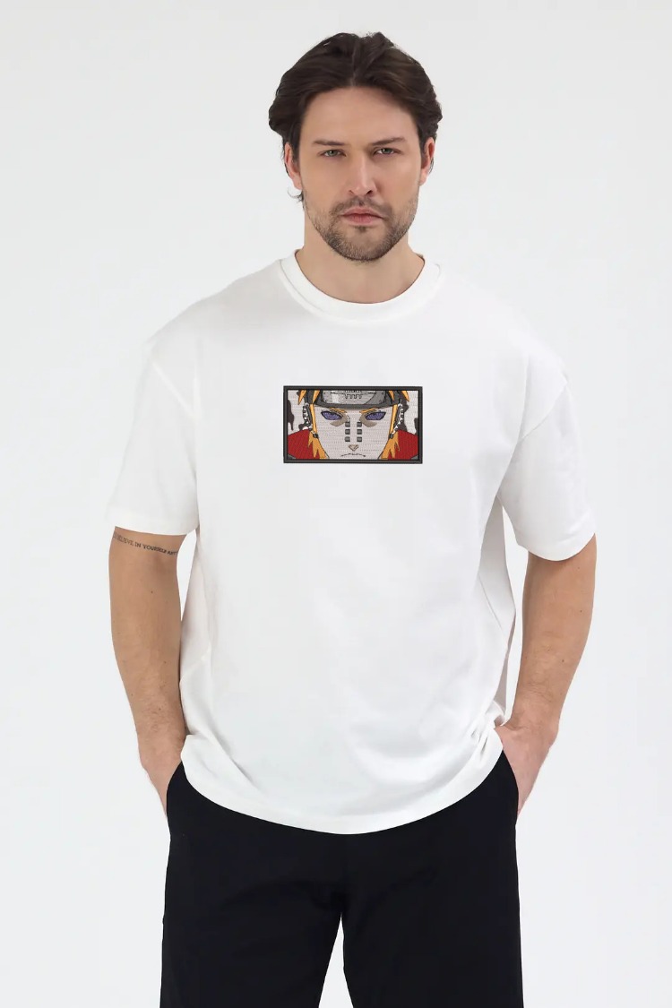 Pain Nakış İşlemeli Unisex Oversize T-Shirt