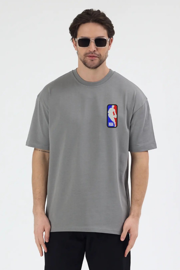 NBA Nakış İşlemeli Unisex Oversize T-Shirt
