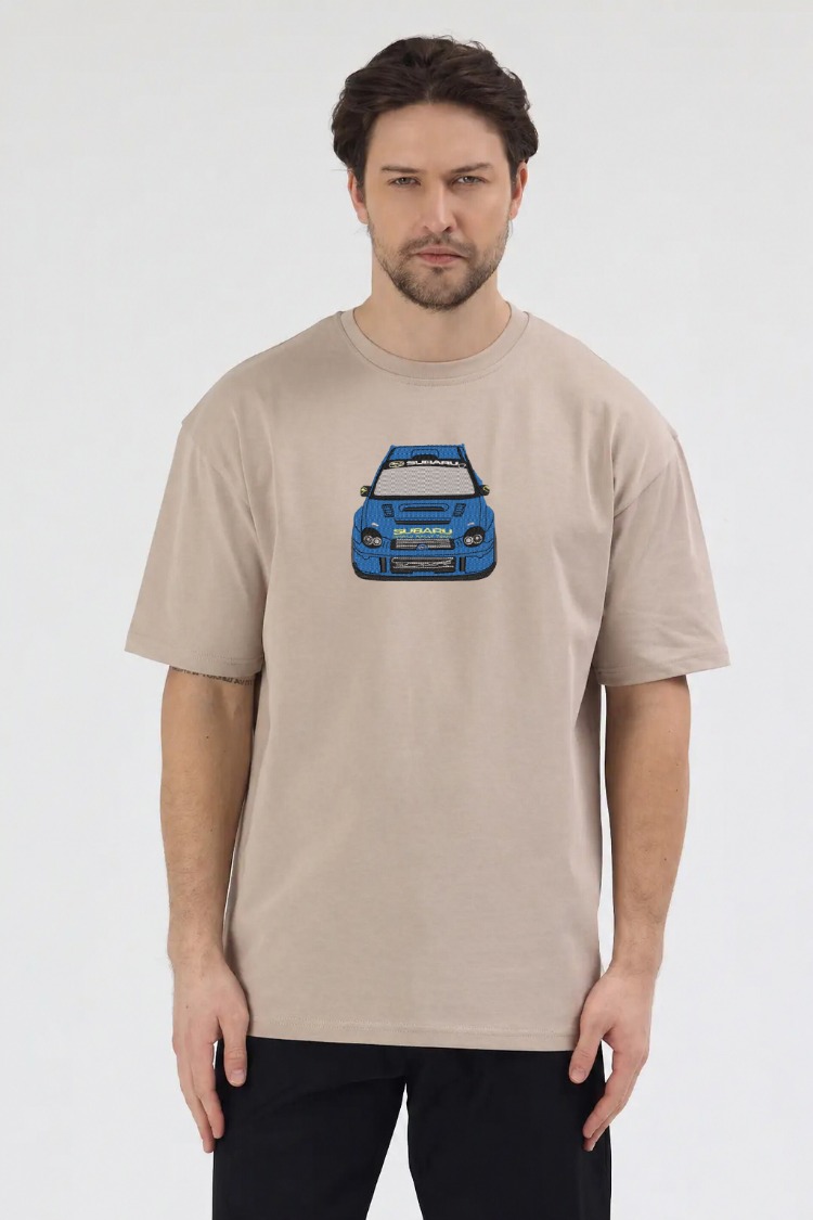 Subaru Impreza Nakış İşlemeli Unisex Oversize T-Shirt