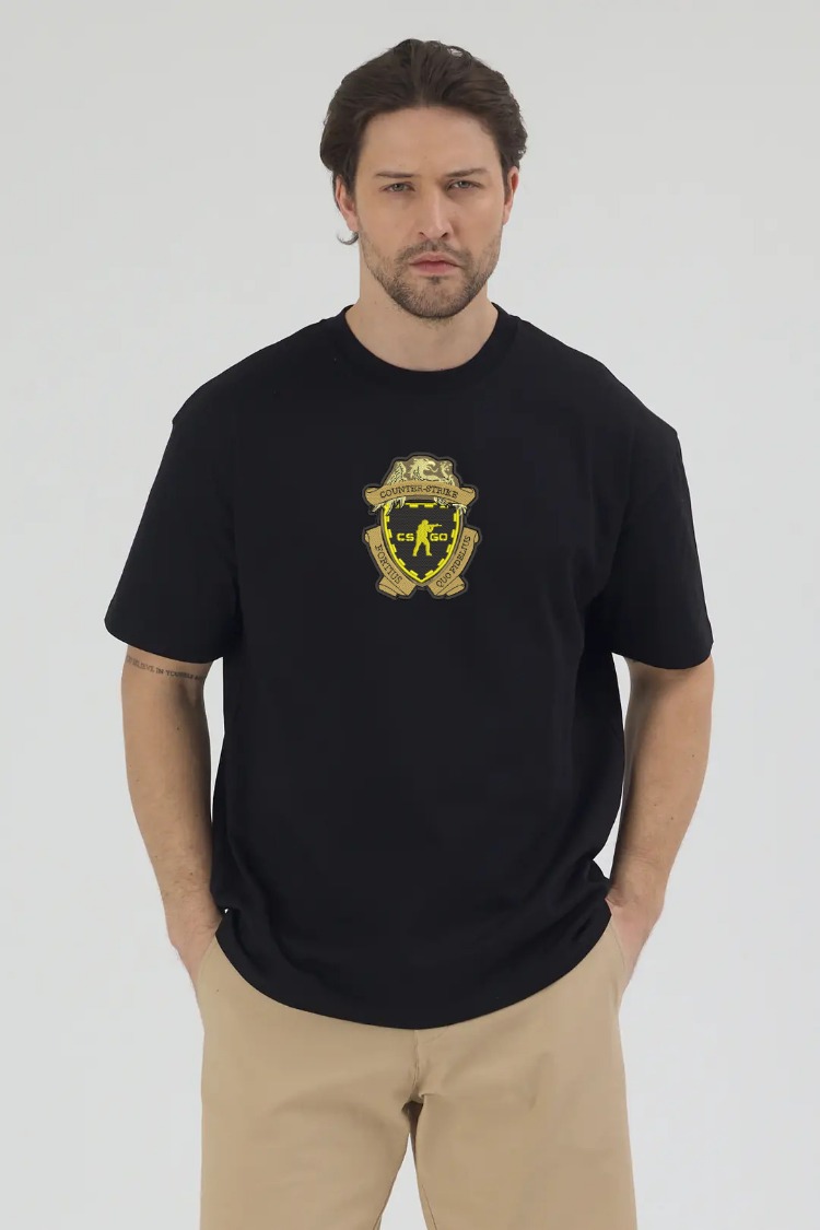 Cs Go Nakış İşlemeli Unisex Oversize T-Shirt