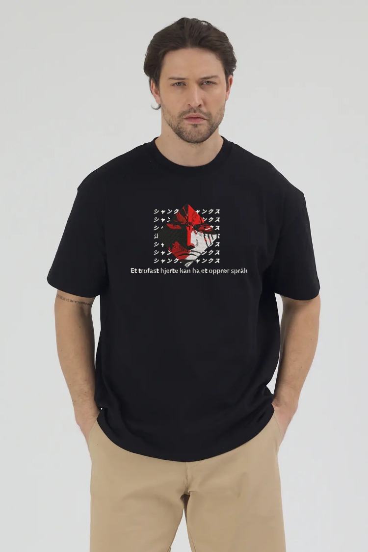 Shanks Nakış İşlemeli Unisex Oversize T-Shirt