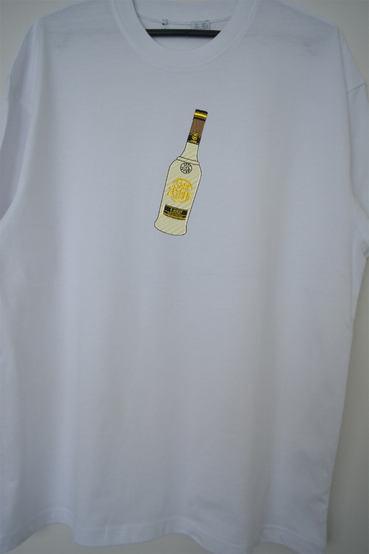 Sarı Zeybek Nakış İşlemeli Unisex Oversize T-Shirt