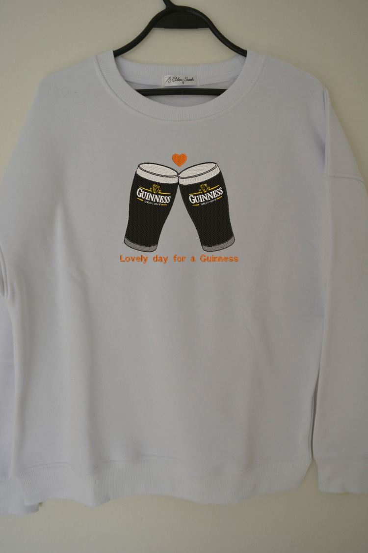 Guinness Nakış İşlemeli Unisex Oversize Sweatshirt