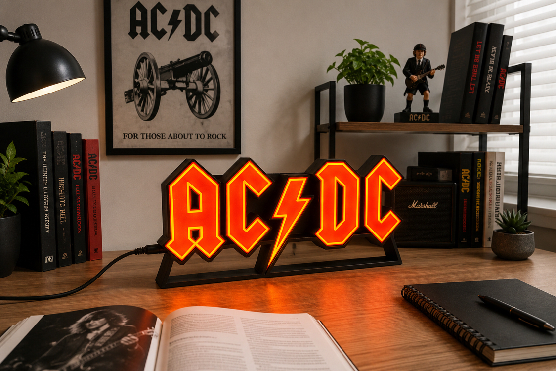 AC/DC Işıklı LED Masa Lambası – 25x10 cm Dekor