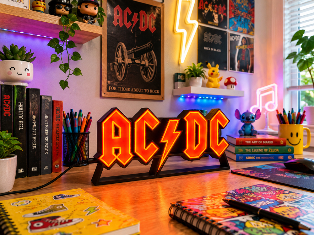 AC/DC Işıklı LED Masa Lambası – 25x10 cm Dekor