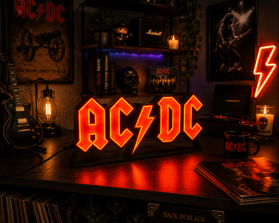 AC/DC Işıklı LED Masa Lambası – 25x10 cm Dekor