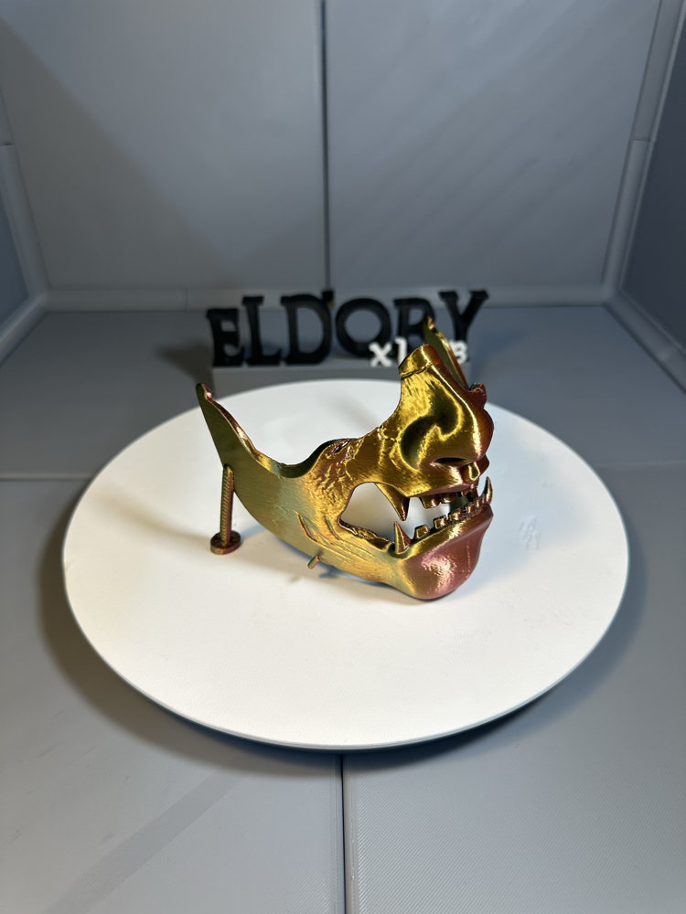 3D Baskı Oni Maskesi Kol Tutucu Stand | Oyuncu Masaüstü Aksesuarı