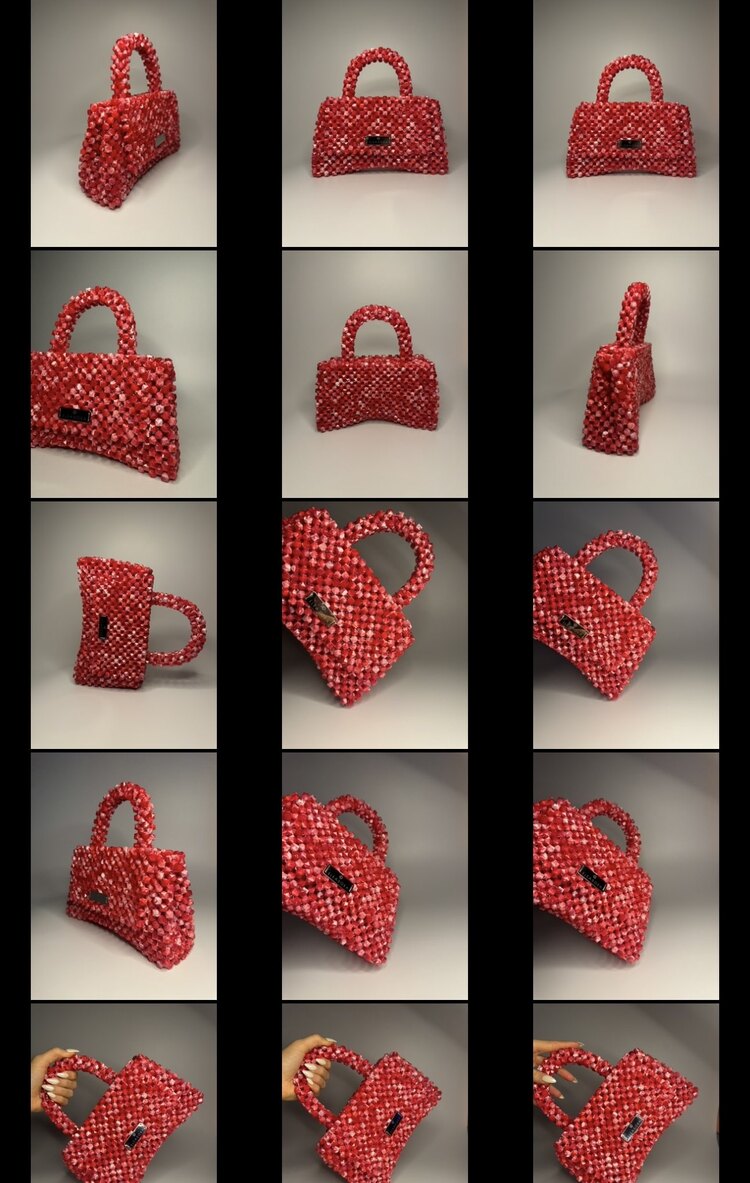 MAITE BEAD BAG -kırmızı