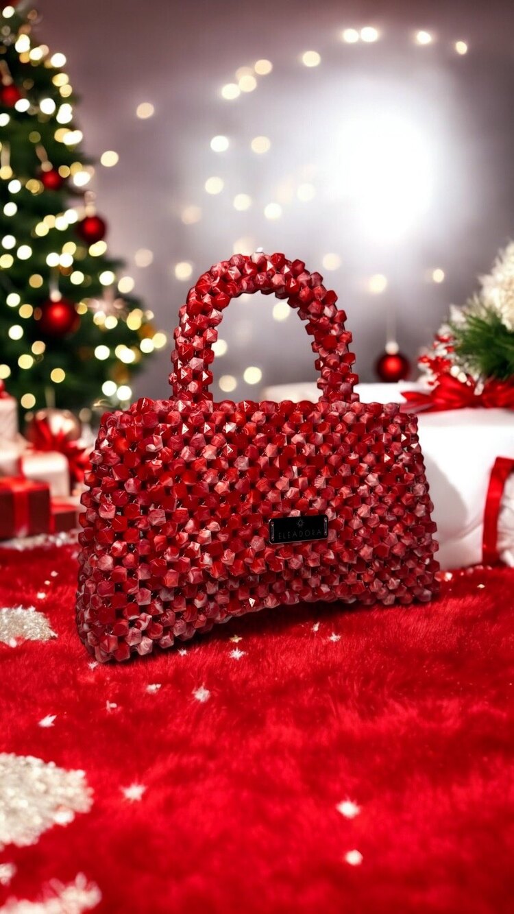 MAITE BEAD BAG -kırmızı