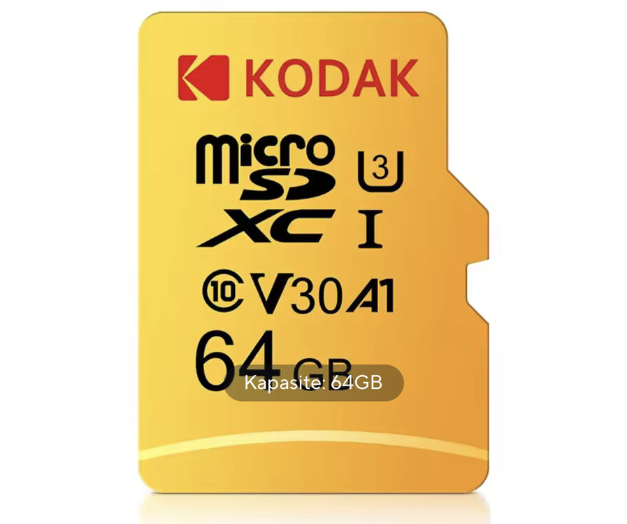 Kodak 64GB microSDXC Hafıza Kartı Sarı