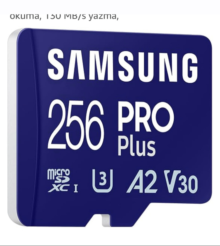 Samsung PRO Plus 256GB microSDXC Hafıza