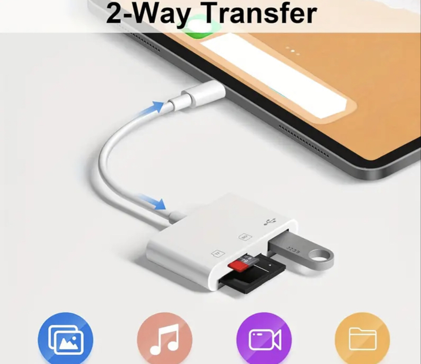 iPhone için hafıza kartı ve usb okuyucu