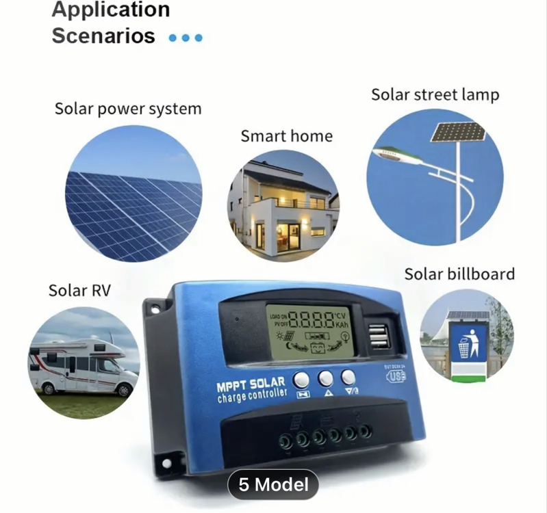 100 A 12/24 volt solar şarj cihazı