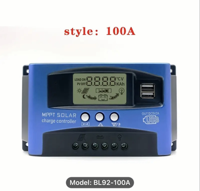 100 A 12/24 volt solar şarj cihazı