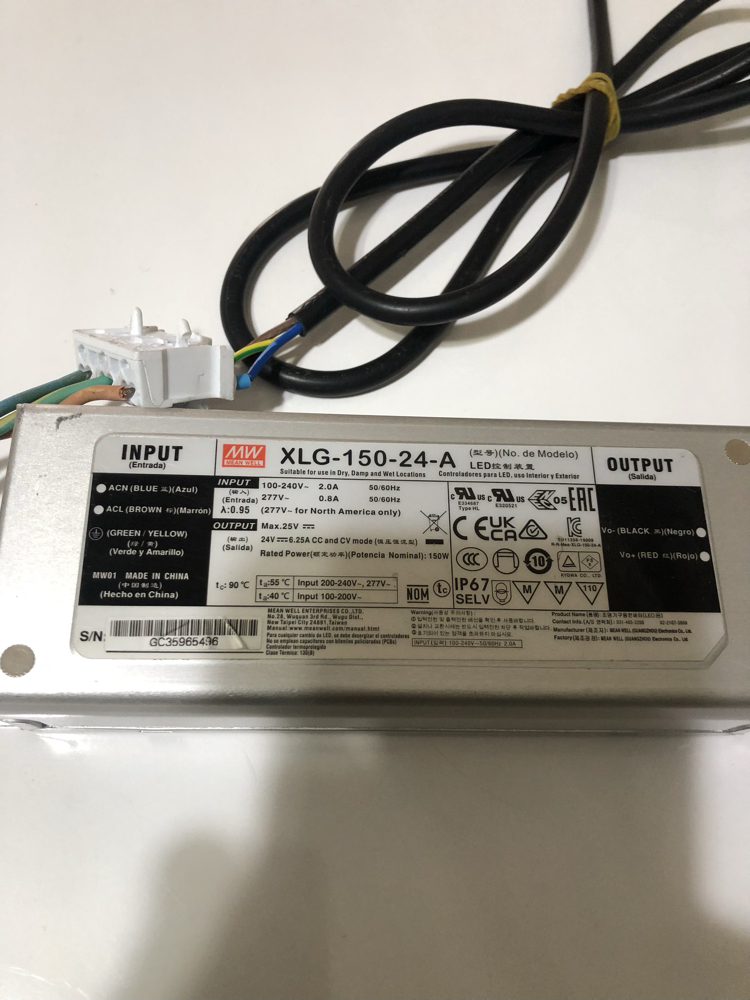 100-240 volt giriş 24 volt 6.25 amper çıkışlı trafo