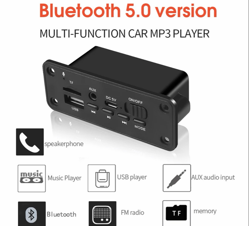 3*2 wat 5 volt mp3 müzik çalar