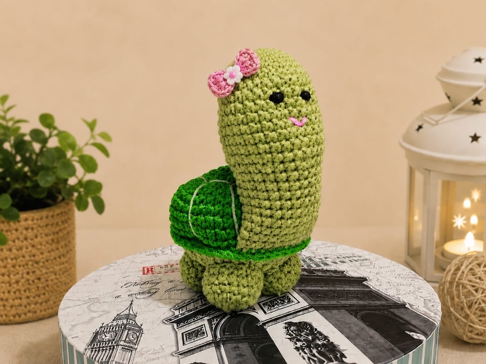 El Örgüsü Kaplumbağa Aksesuar / Amigurumi Dekoratif Figür