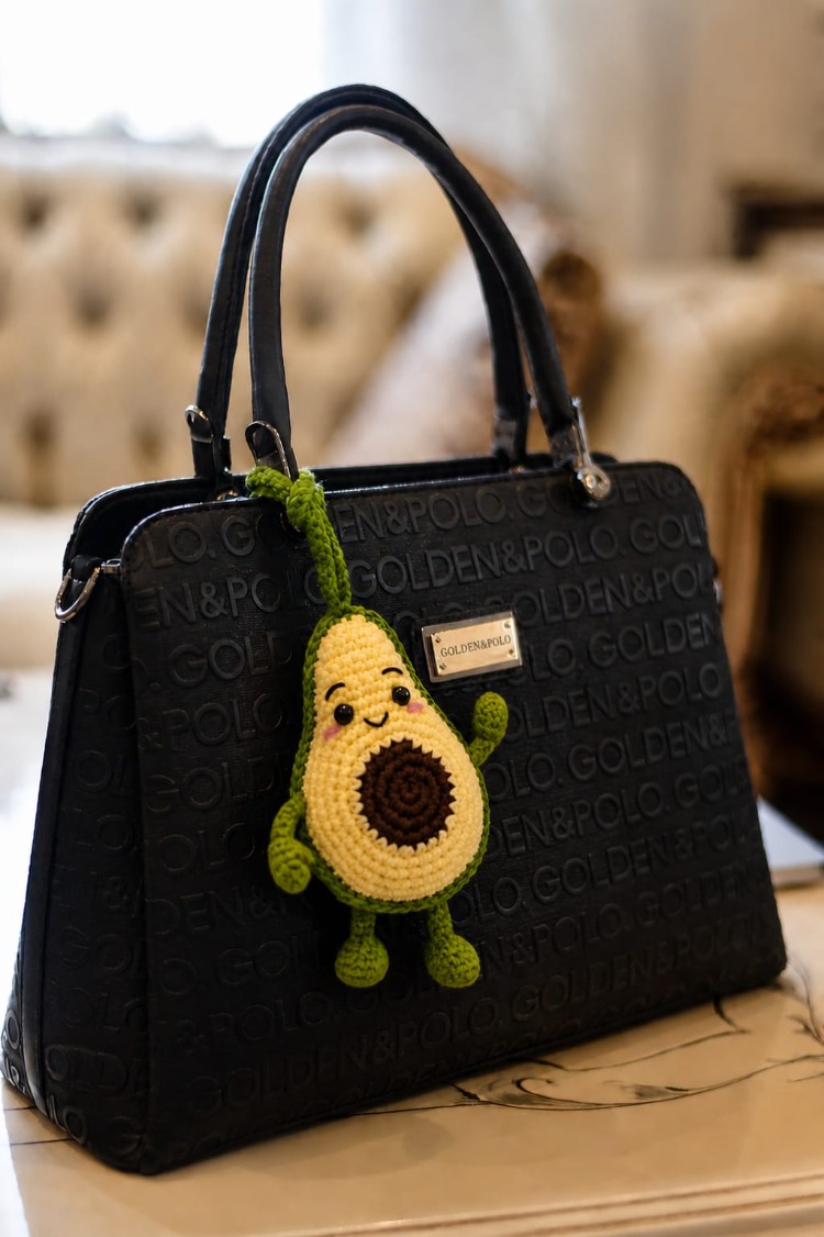 Avokado Amigurumi Anahtarlık & Çanta Charmı 