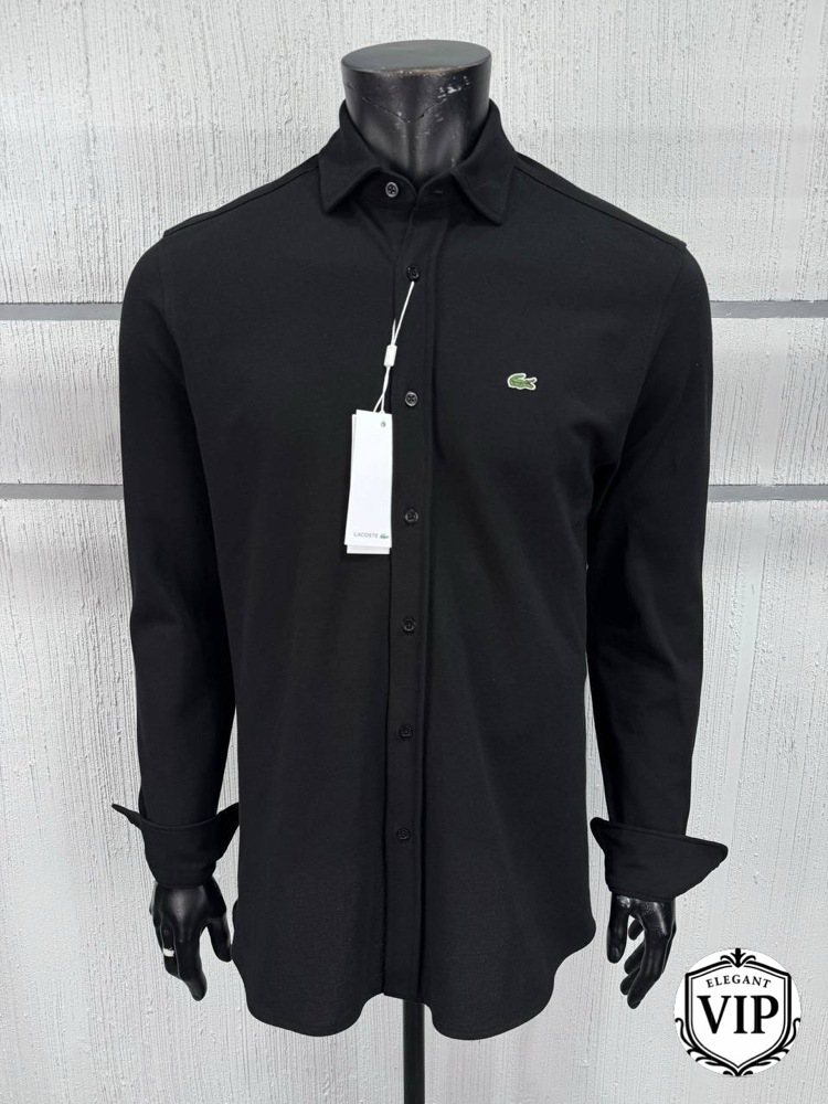 LACOSTE SİYAH GÖMLEK