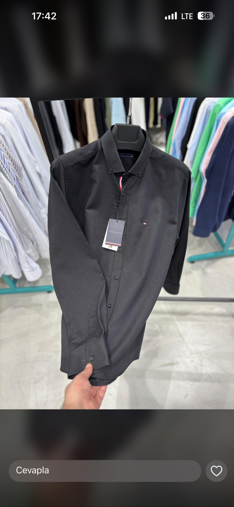 TOMMY HİLFİGER SİYAH GÖMLEK
