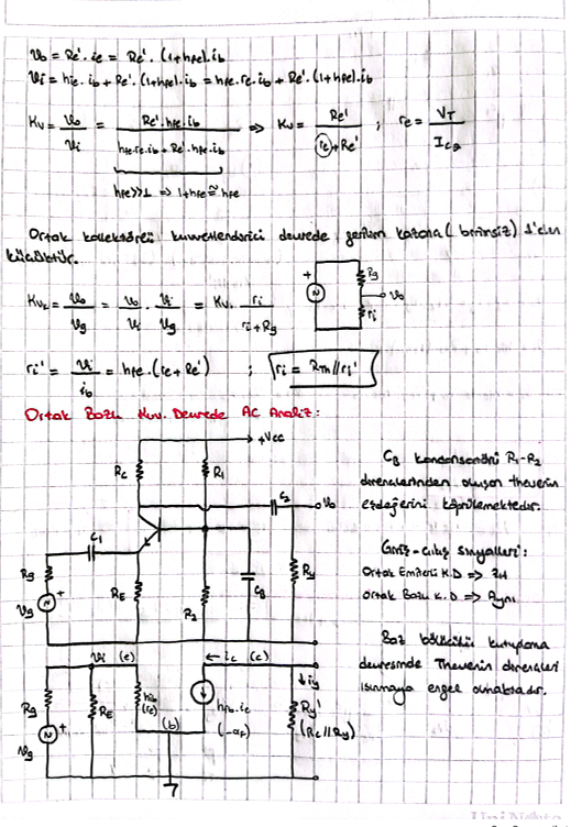 Elektronik 2 Ders Notları ( El Yazması )