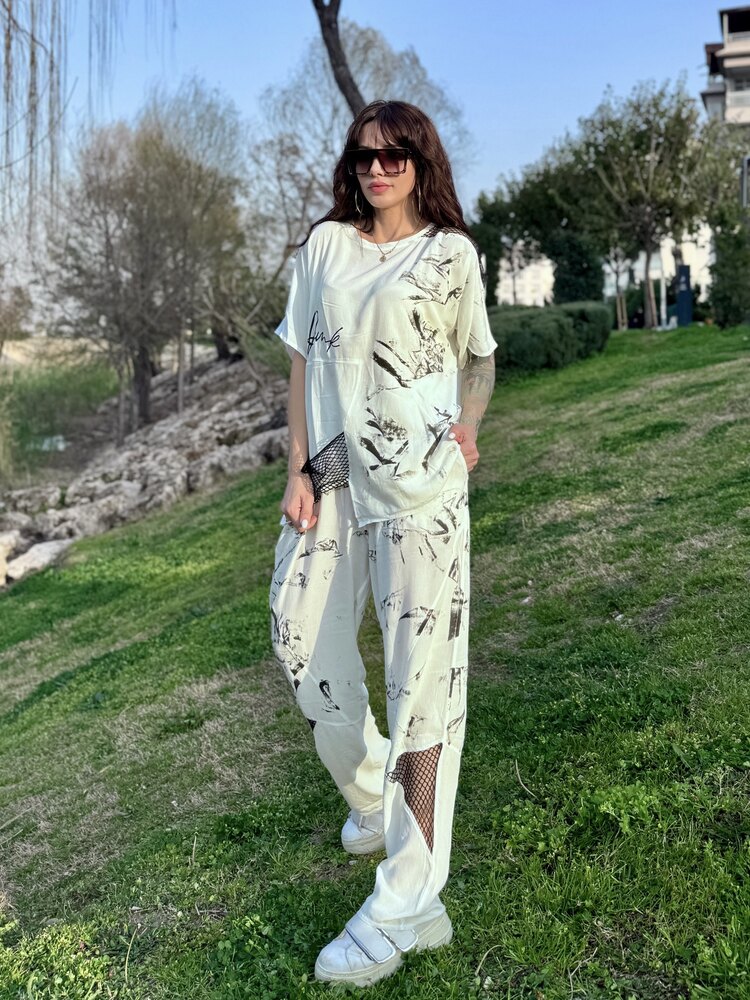 Transparan Detay Takım (BEYAZ)