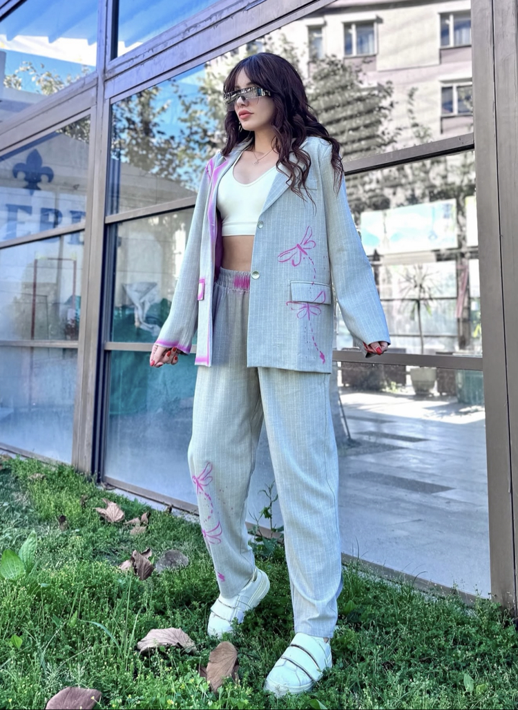 Özel Tasarım Blazer Pantolon Takım GRİ
