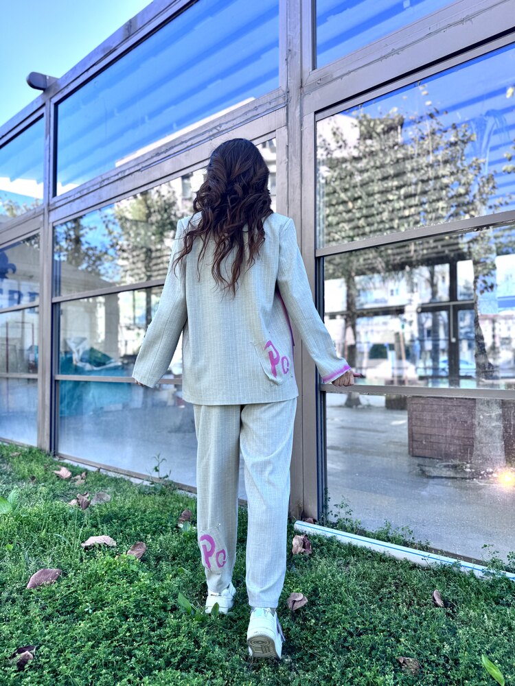 Özel Tasarım Blazer Pantolon Takım GRİ