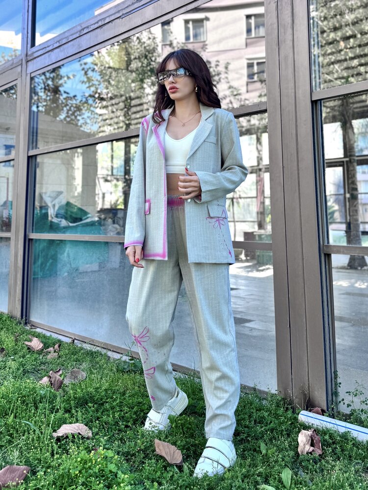 Özel Tasarım Blazer Pantolon Takım GRİ