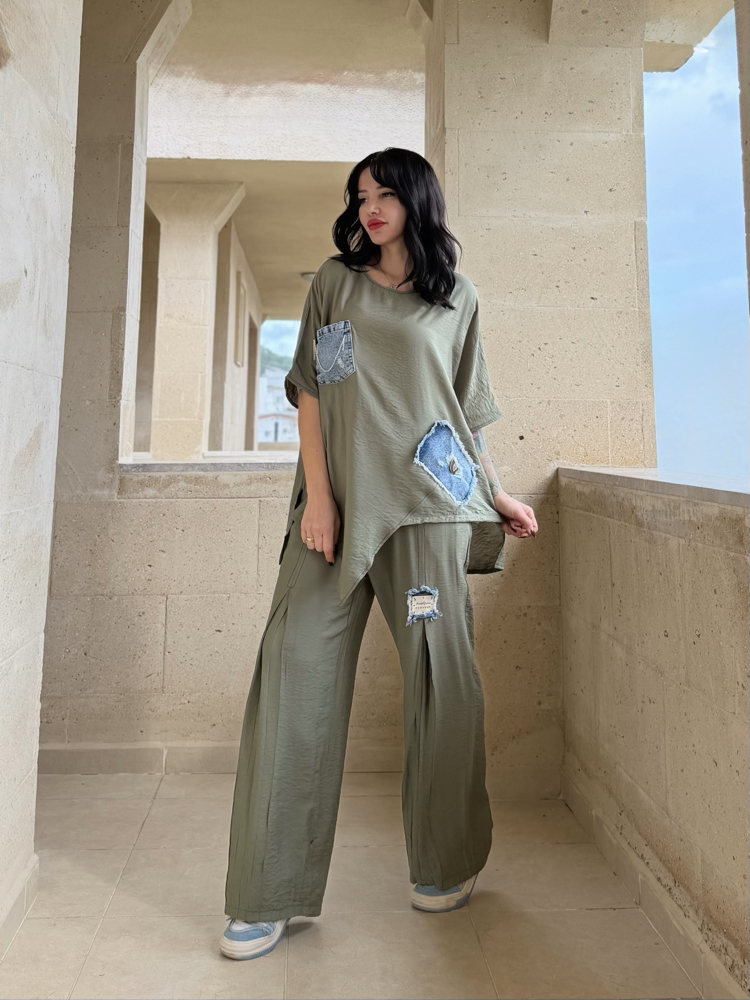 Denim Detay Tasarım Takım (HAKİ)