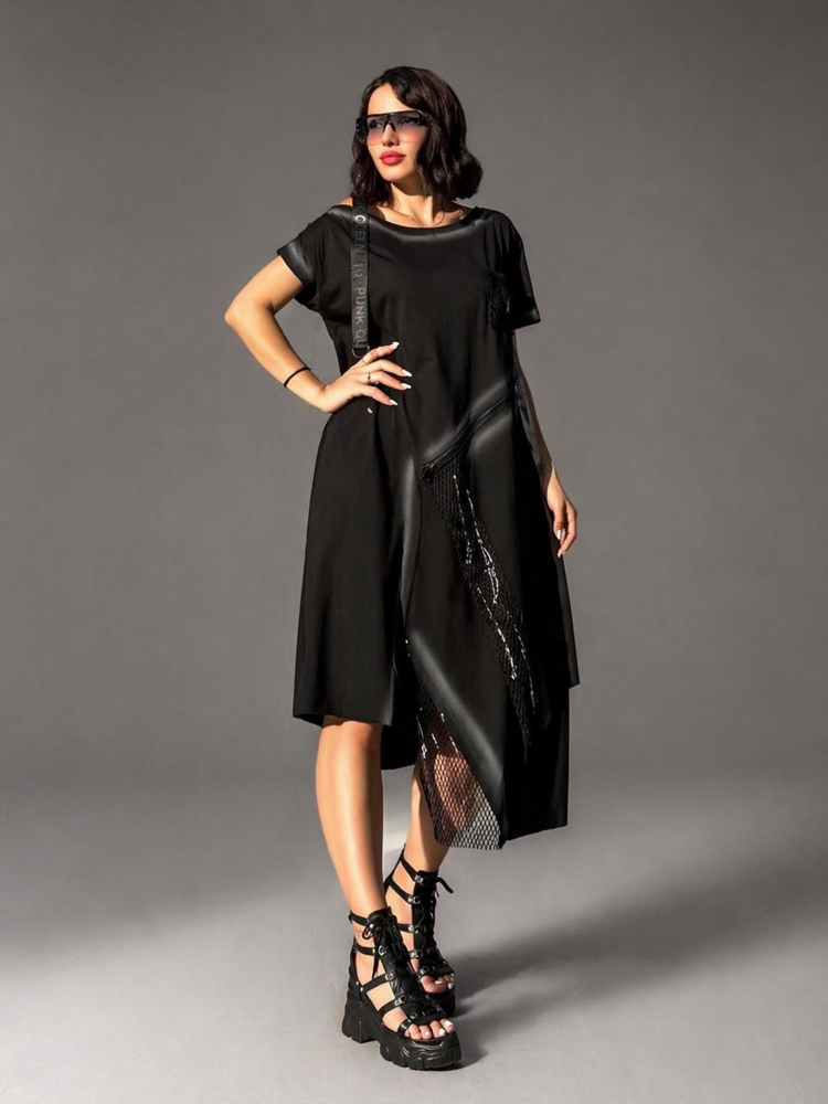 File Detay Tasarım Salaş Elbise