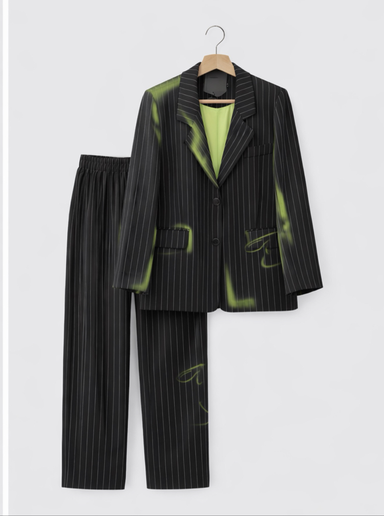 Özel Tasarım Blazer Pantolon Takım SİYAH